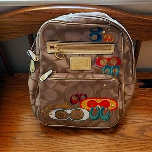 Coach vintage gold backack